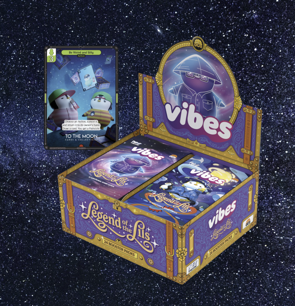 pudgy penguins booster box Trading Card Game Vibes Birb Pengu BLISTER Pack Wonder Weaver, 12 Cards OMNI Cards Legend of the Lils A Pudgy Penguin TCG??? Let's